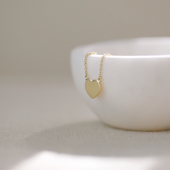 11thstreet Jewelry - Dainty Heart Necklace | 14k Gold Plated